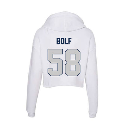 Butler - NCAA Football : Andy Bolf - Women's Crop Fleece Hooded Sweatshirt-1
