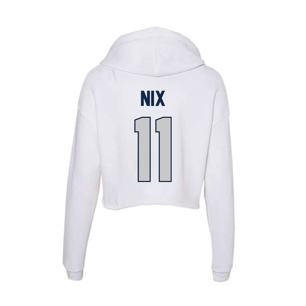 Butler - NCAA Football : Michael Nix - Women's Crop Fleece Hooded Sweatshirt-1