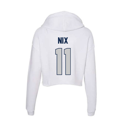 Butler - NCAA Football : Michael Nix - Women's Crop Fleece Hooded Sweatshirt-1
