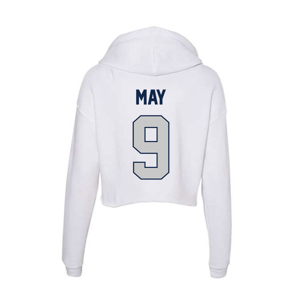 Butler - NCAA Women's Soccer : Elise May - Women's Crop Fleece Hoodie-1