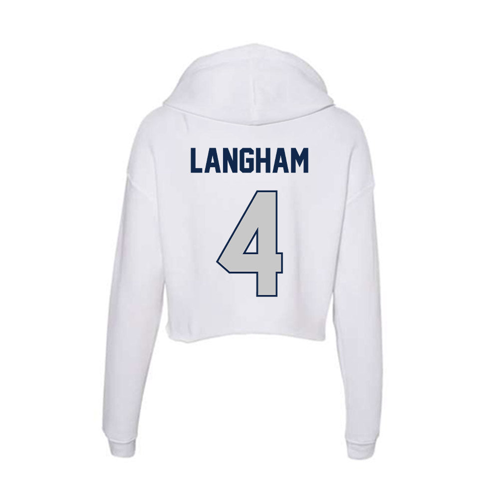 BU - NCAA Women's Basketball : Kennedy Langham - Women's Crop Fleece Hoodie-1