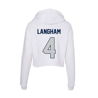 BU - NCAA Women's Basketball : Kennedy Langham - Women's Crop Fleece Hoodie-1