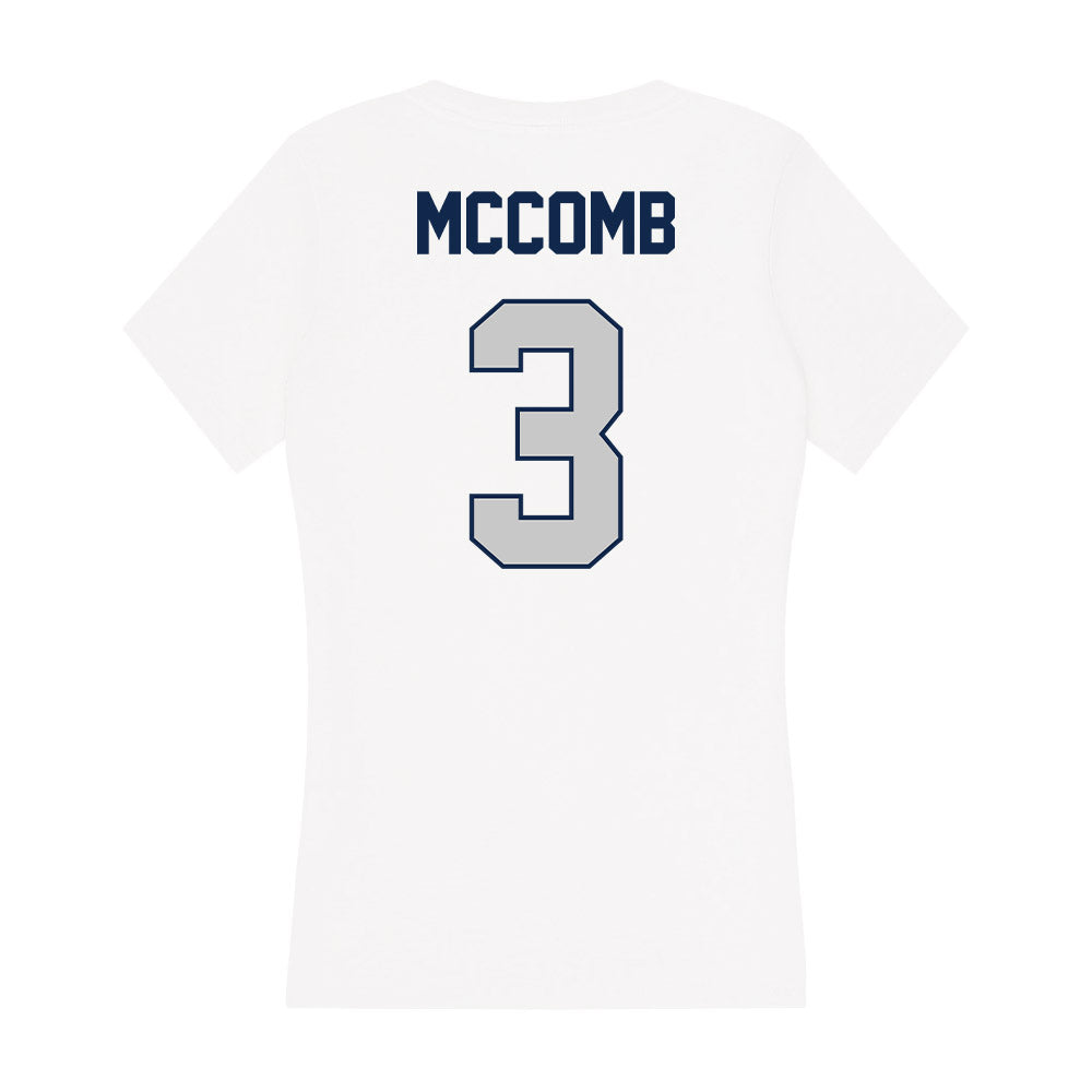 BU - NCAA Men's Basketball : Ethan Mccomb - Women's V-Neck T-Shirt-1