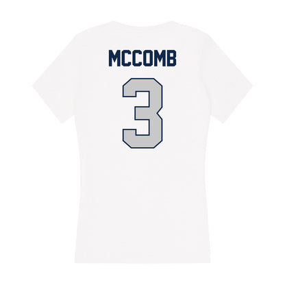 BU - NCAA Men's Basketball : Ethan Mccomb - Women's V-Neck T-Shirt-1