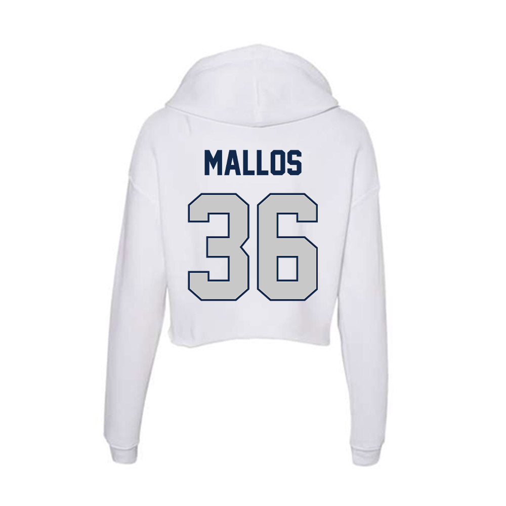 Butler - NCAA Women's Lacrosse : Anna Mallos - Women's Crop Fleece Hooded Sweatshirt-1