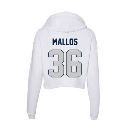 Butler - NCAA Women's Lacrosse : Anna Mallos - Women's Crop Fleece Hooded Sweatshirt-1