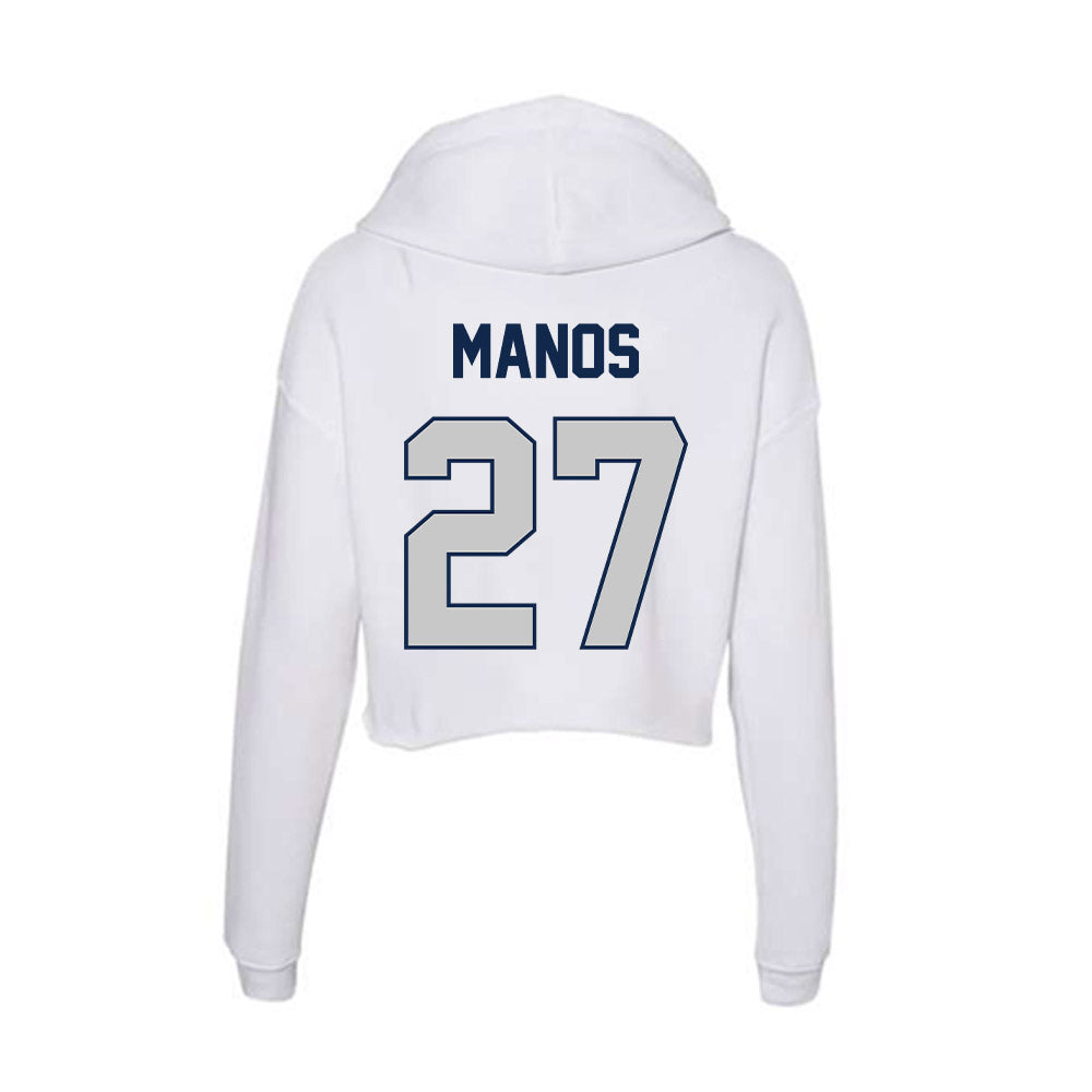 Butler - NCAA Baseball : JJ Manos - Women's Crop Fleece Hoodie-1