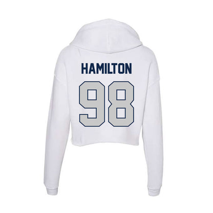 Butler - NCAA Football : Saladin Hamilton - Women's Crop Fleece Hooded Sweatshirt-1