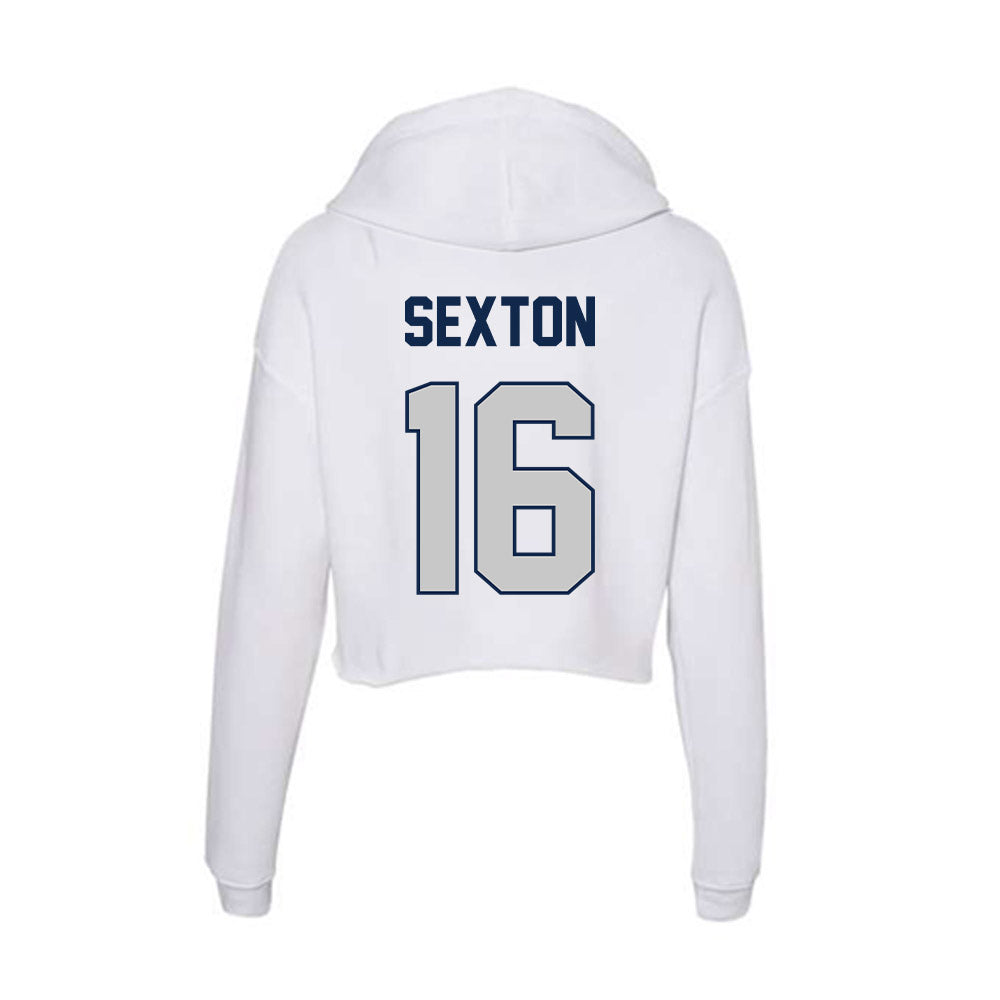 Butler - NCAA Men's Soccer : Alec Sexton - Women's Crop Fleece Hooded Sweatshirt-1
