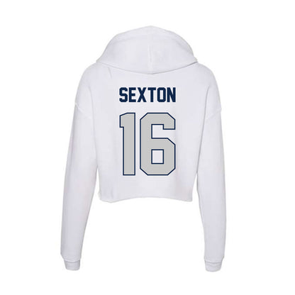 Butler - NCAA Men's Soccer : Alec Sexton - Women's Crop Fleece Hooded Sweatshirt-1