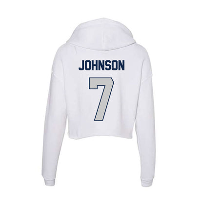 BU - NCAA Women's Basketball : McKenna Johnson - Women's Crop Fleece Hoodie-1