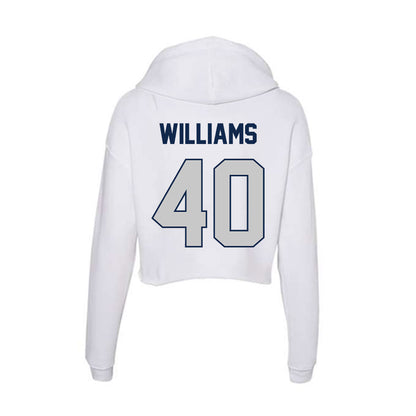 Butler - NCAA Football : Melik Williams - Women's Crop Fleece Hooded Sweatshirt-1