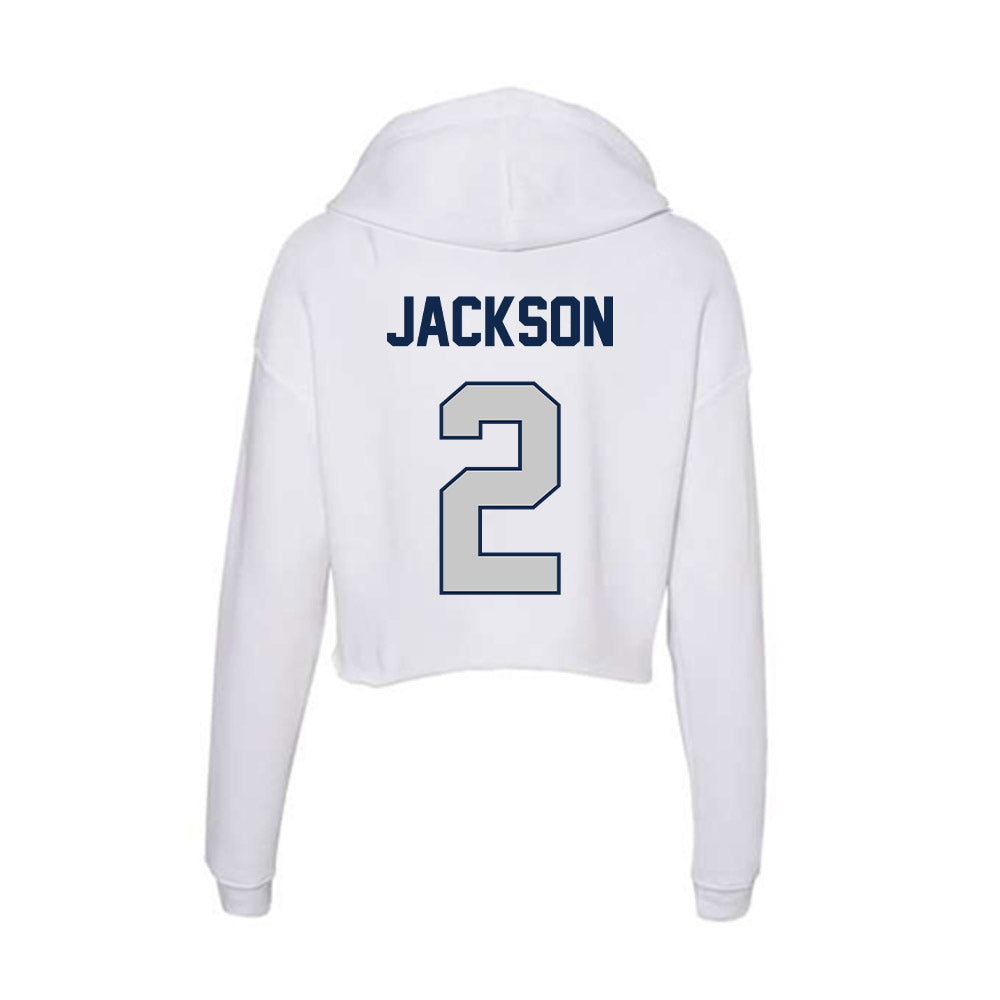 Butler - NCAA Men's Basketball : Jalen Jackson - Women's Crop Fleece Hoodie-1