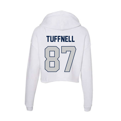 Butler - NCAA Football : Isaac Tuffnell - Women's Crop Fleece Hooded Sweatshirt-1