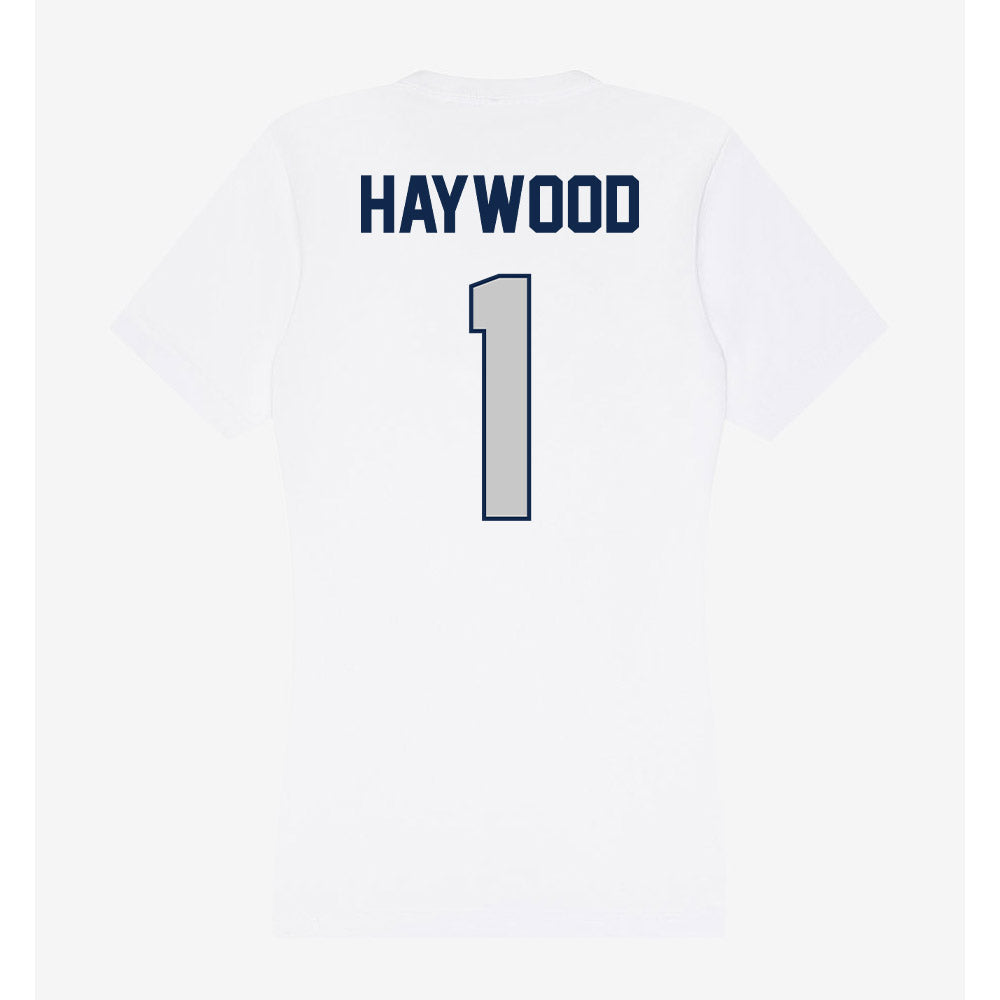 Butler - NCAA Men's Basketball : Evan Haywood - Women's V-Neck T-Shirt-1