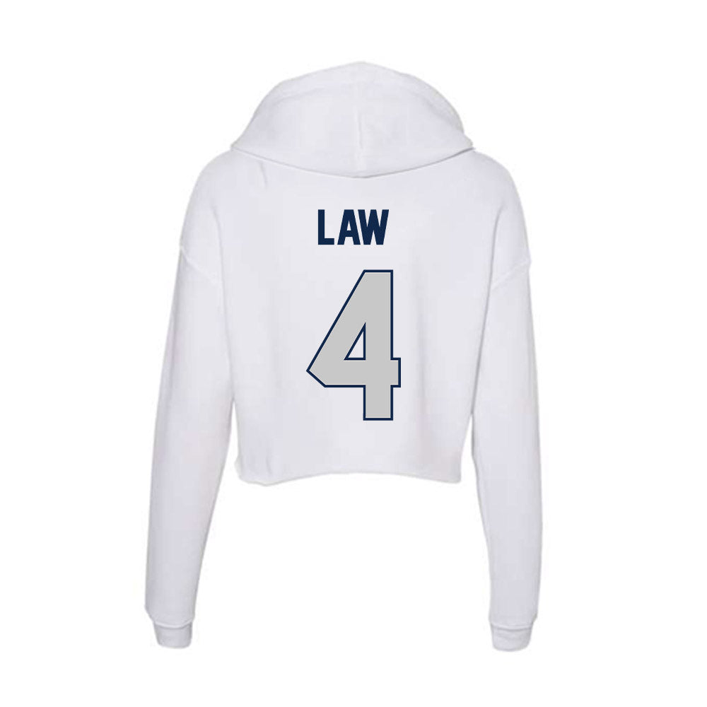 BU - NCAA Softball : Paxton Law - Women's Crop Fleece Hoodie-1