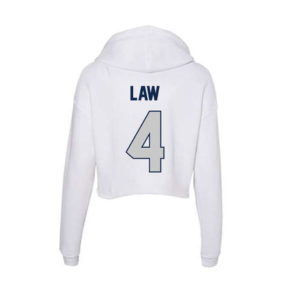 BU - NCAA Softball : Paxton Law - Women's Crop Fleece Hoodie-1