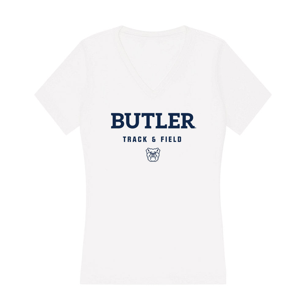 Butler - NCAA Men's Track & Field : Jacob White-Hutsler - Women's V-Neck T-Shirt-0