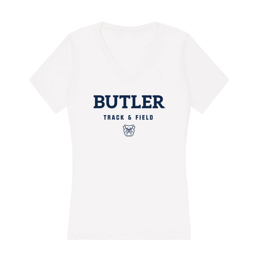 Butler - NCAA Men's Track & Field : Jacob White-Hutsler - Women's V-Neck T-Shirt-0