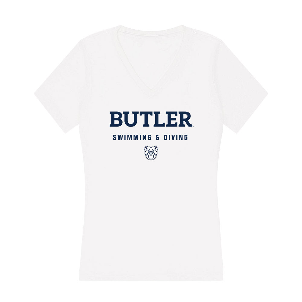 Butler - NCAA Women's Swimming & Diving : Kayla Wright - Women's V-Neck T-Shirt-0