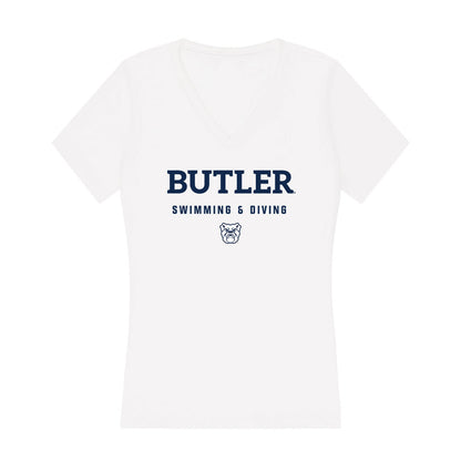 Butler - NCAA Women's Swimming & Diving : Kayla Wright - Women's V-Neck T-Shirt-0