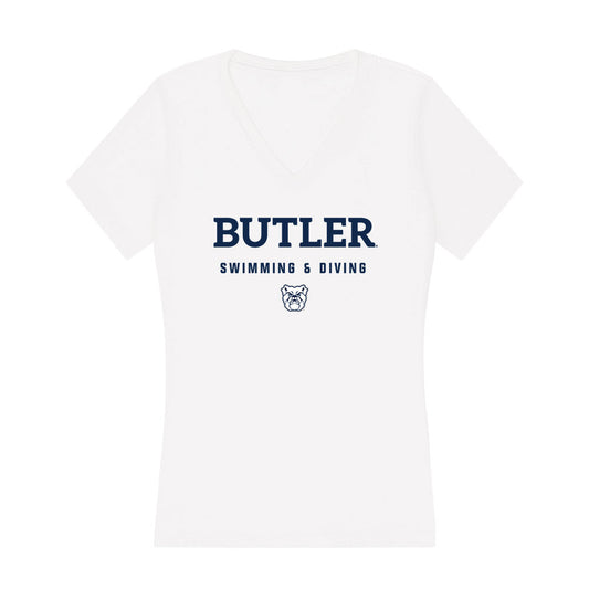 Butler - NCAA Women's Swimming & Diving : Kayla Wright - Women's V-Neck T-Shirt-0