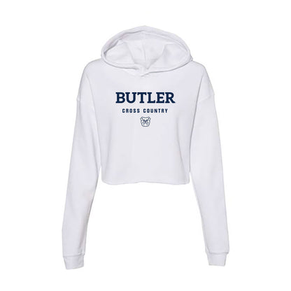 Butler - NCAA Men's Cross Country : Eli Ilg - Women's Crop Fleece Hoodie-0