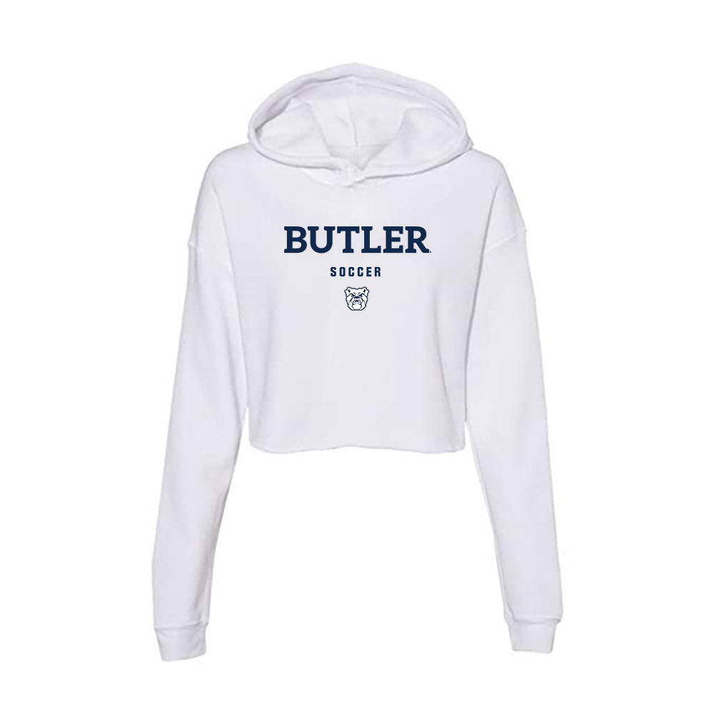 Butler - NCAA Men's Soccer : Nacho De Miguel - Women's Crop Fleece Hooded Sweatshirt-0
