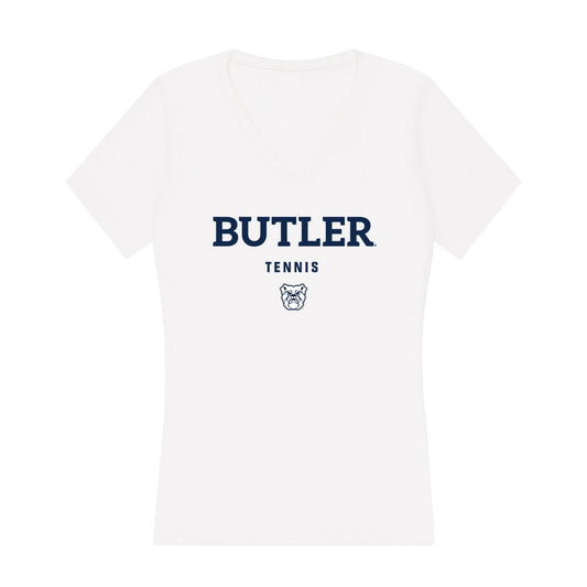 Butler - NCAA Women's Tennis : Hailey Poplin - Women's V-Neck T-Shirt-0