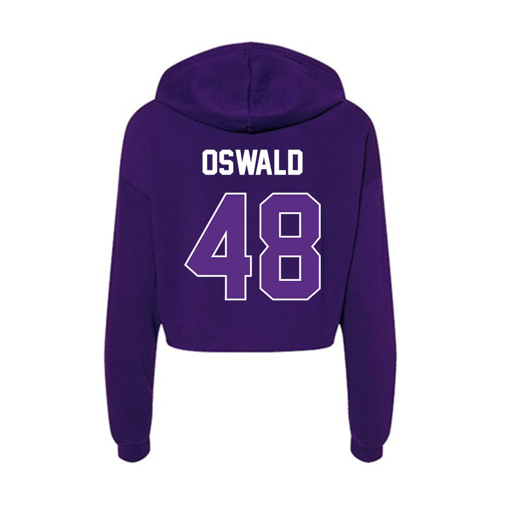 North Alabama - NCAA Baseball : Gavin Oswald - Women's Crop Fleece Hoodie-1