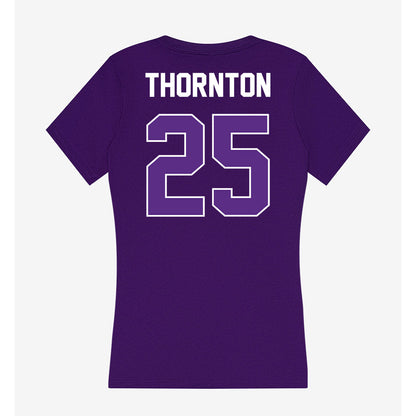 North Alabama - NCAA Football : Logan Thornton - Women's V-Neck T-Shirt-1