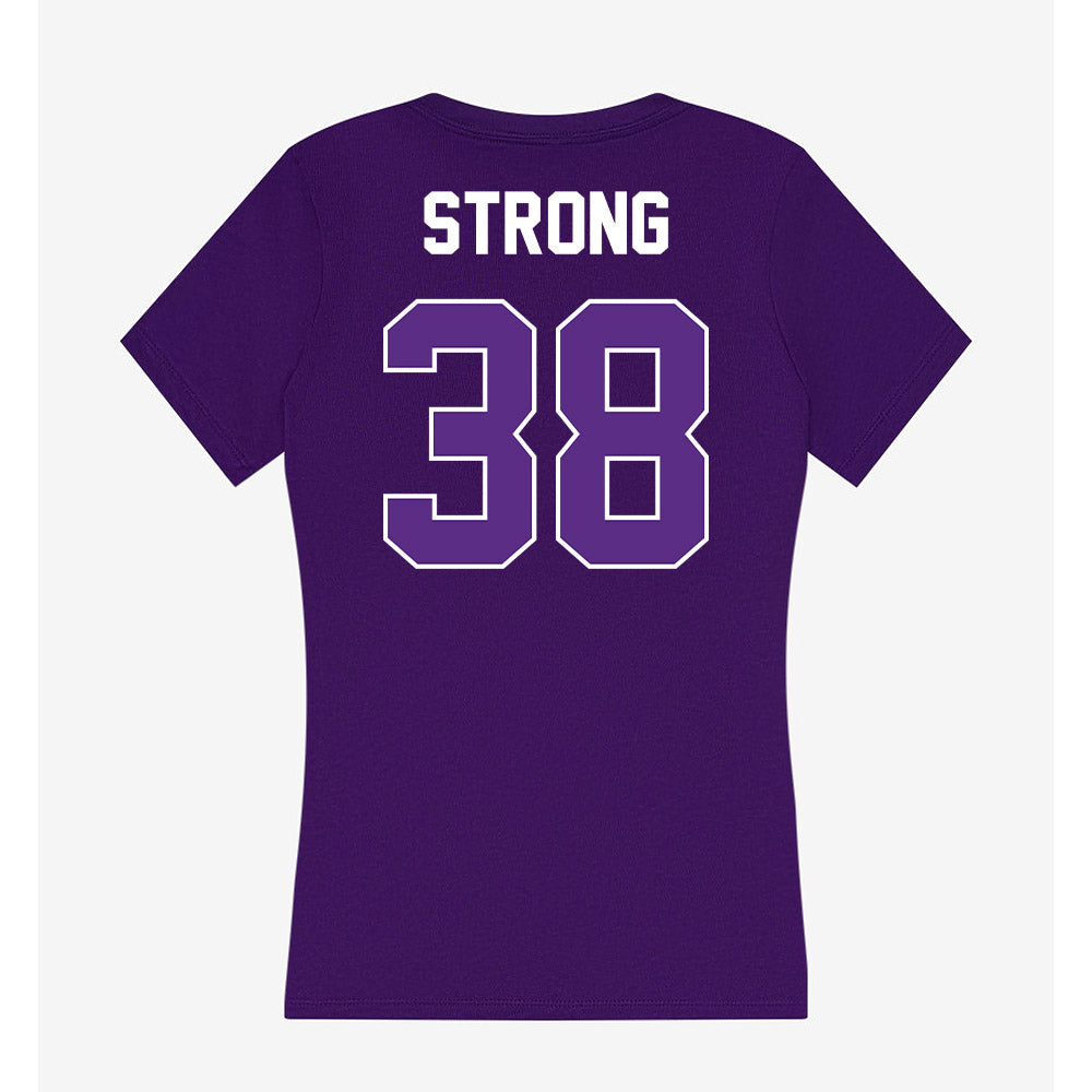 North Alabama - NCAA Football : Nic Strong - Women's V-Neck T-Shirt-1