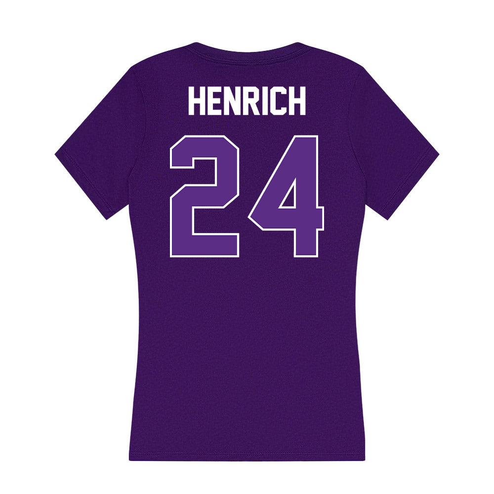 North Alabama - NCAA Baseball : Kevin Henrich - Women's V-Neck T-Shirt-1