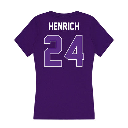 North Alabama - NCAA Baseball : Kevin Henrich - Women's V-Neck T-Shirt-1