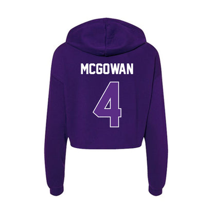 North Alabama - NCAA Women's Volleyball : Kinslee McGowan - Women's Crop Fleece Hoodie-1