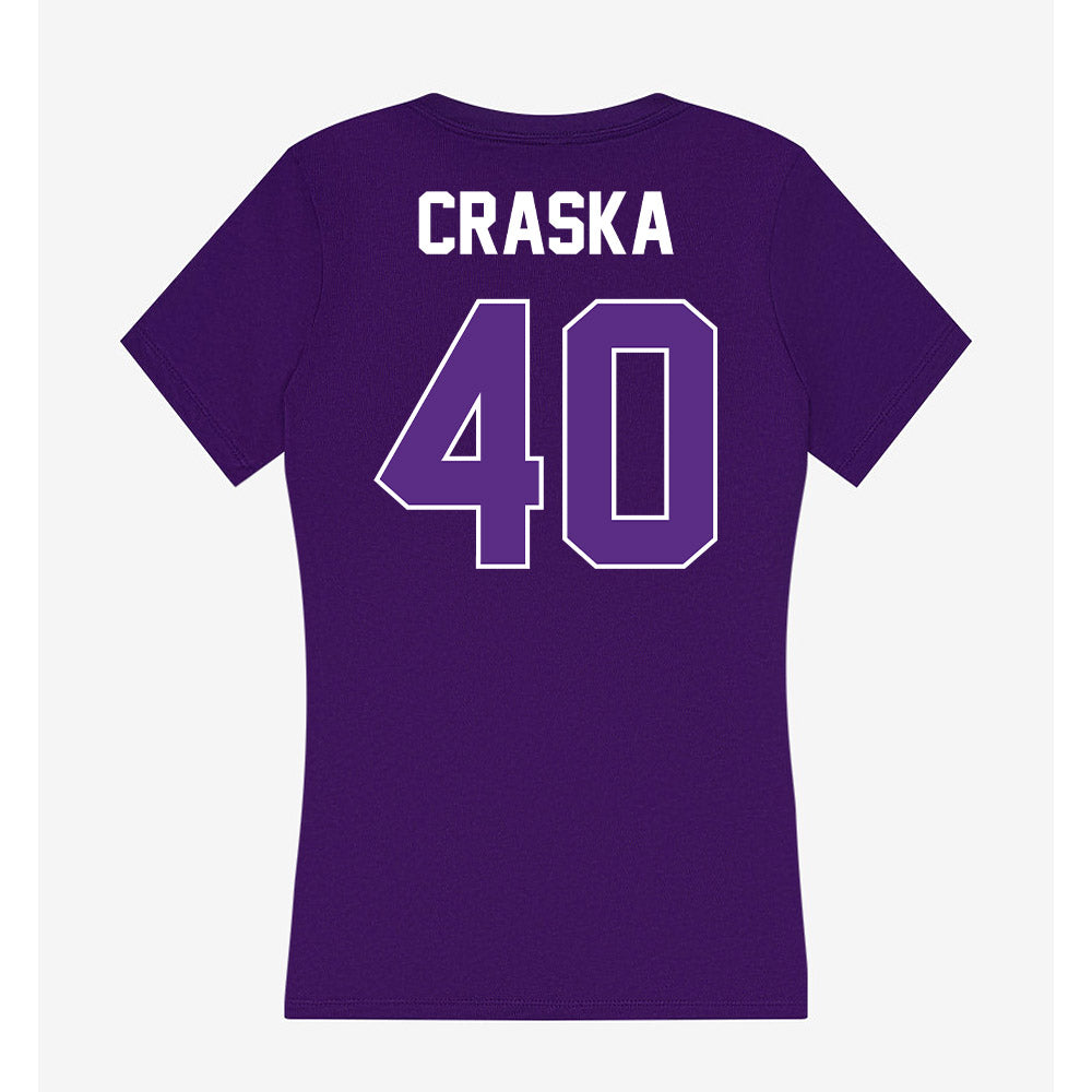 North Alabama - NCAA Baseball : Petey Craska - Women's V-Neck T-Shirt-1