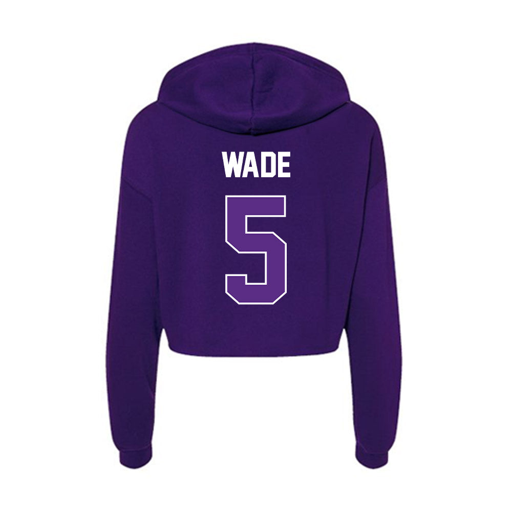 North Alabama - NCAA Football : Destin Wade - Women's Crop Fleece Hooded Sweatshirt-1