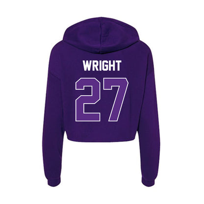 North Alabama - NCAA Softball : Claire Wright - Women's Crop Fleece Hoodie-1