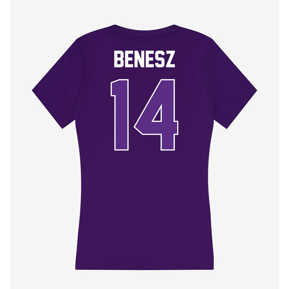 North Alabama - NCAA Beach Volleyball : Hailey Benesz - Women's V-Neck T-Shirt-1