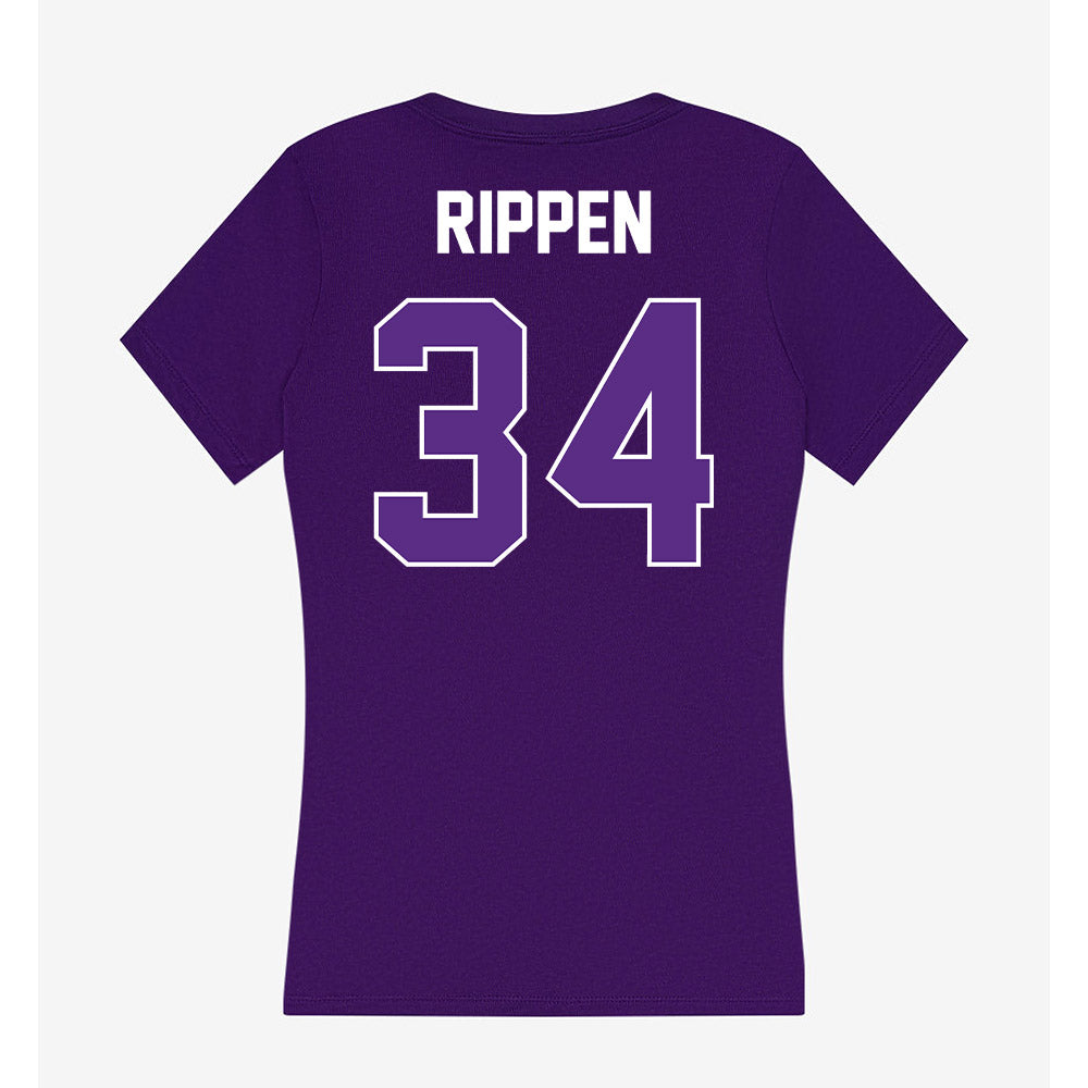 North Alabama - NCAA Baseball : Nash Rippen - Women's V-Neck T-Shirt-1