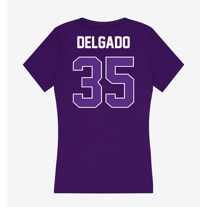 North Alabama - NCAA Baseball : Matthew Delgado - Women's V-Neck T-Shirt-1