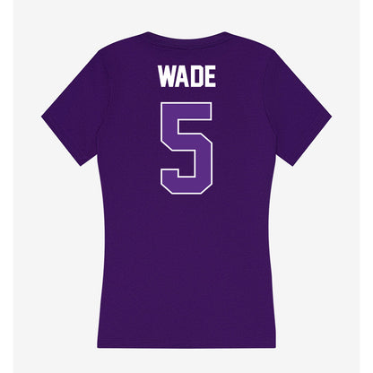 North Alabama - NCAA Football : Destin Wade - Women's V-Neck T-Shirt-1