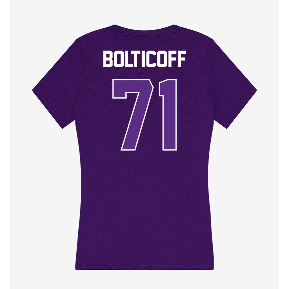 North Alabama - NCAA Football : Noah Bolticoff - Women's V-Neck T-Shirt-1