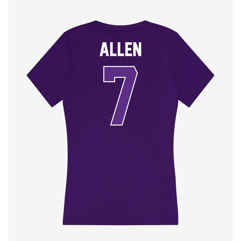 North Alabama - NCAA Women's Soccer : Maddie Allen - Women's V-Neck T-Shirt-1