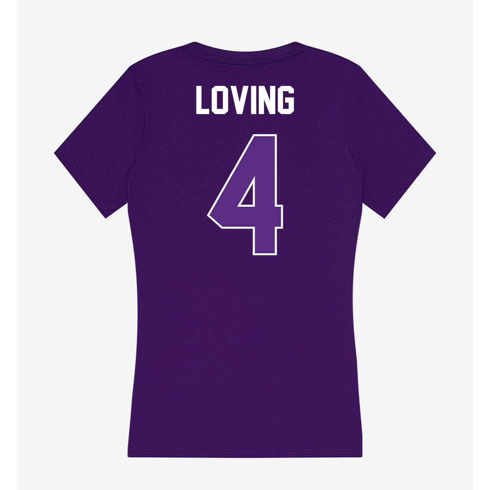 North Alabama - NCAA Baseball : Bryant Loving - Women's V-Neck T-Shirt-1