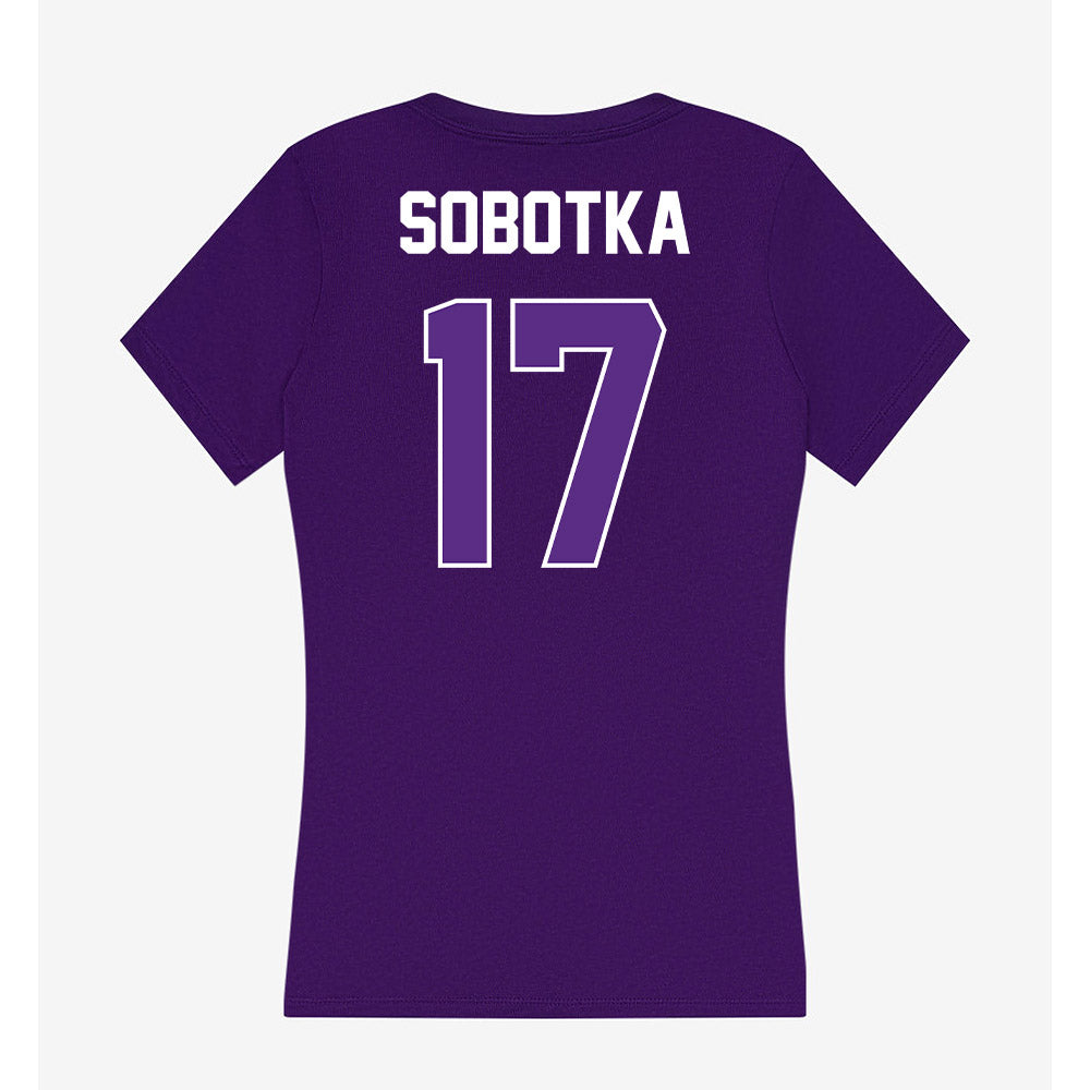 North Alabama - NCAA Women's Soccer : Charlotte Sobotka - Women's V-Neck T-Shirt-1