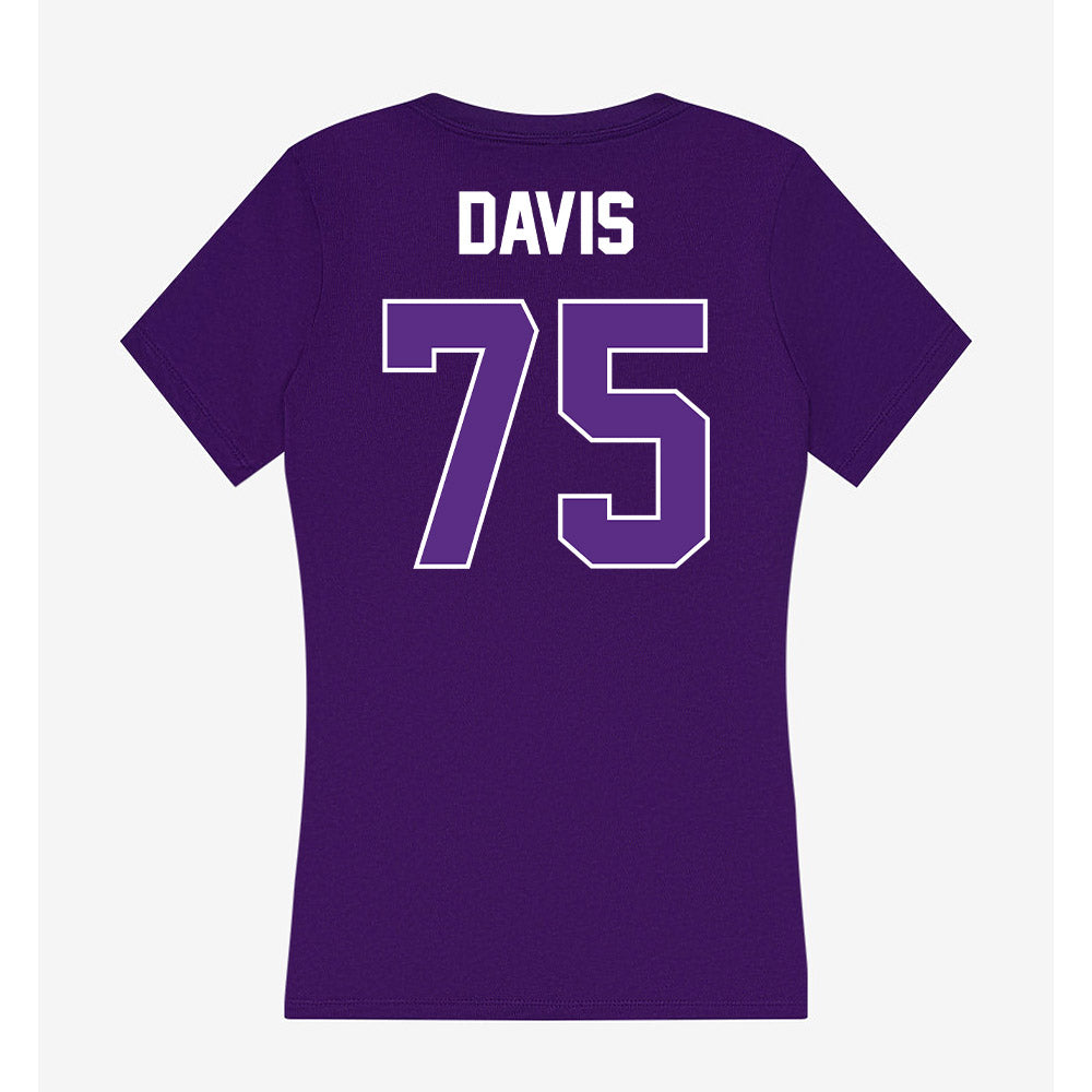 North Alabama - NCAA Football : Brandt Davis - Women's V-Neck T-Shirt-1
