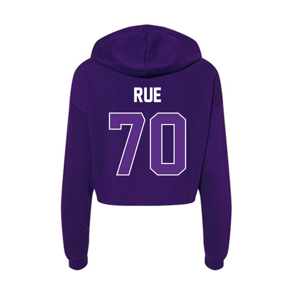 North Alabama - NCAA Football : Isaac Rue - Women's Crop Fleece Hooded Sweatshirt-1