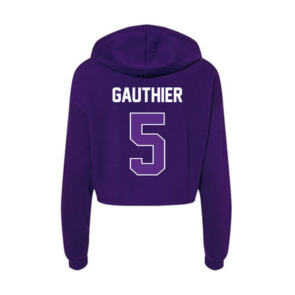 North Alabama - NCAA Beach Volleyball : Audrey Gauthier - Women's Crop Fleece Hoodie-1