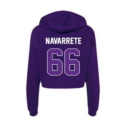 North Alabama - NCAA Football : Julian Navarrete - Women's Crop Fleece Hoodie-1